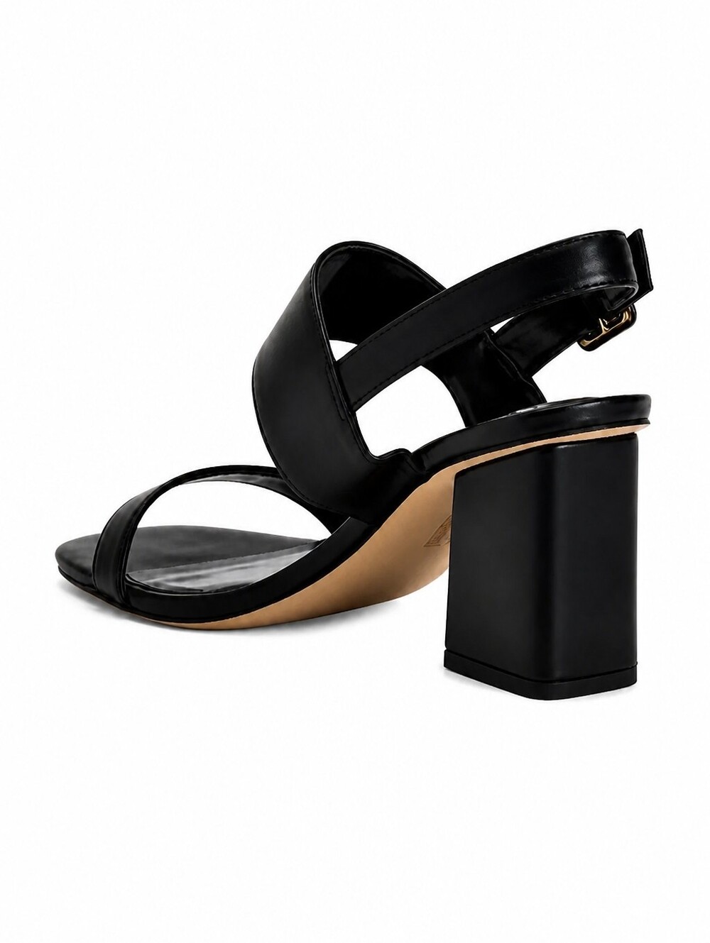 NIB Vince Camuto Muranti Black Leather Block Heel Sandals Size 8 - Picture 2 of 7